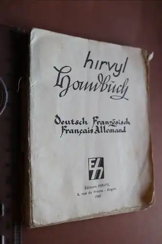 stark genutztes Deutsch Französisch Handbuch von Hirvyl 1940