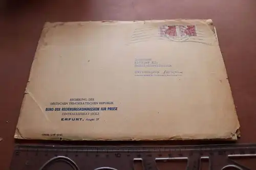 alter Umschlag Regierungskommission für Preise für Holz für Pinselfabrik 1960