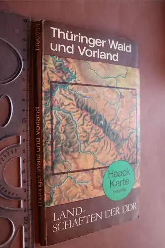 tolle alte Landkarte - Thüringer Wald und Vorland mit Erläuterungen 1986