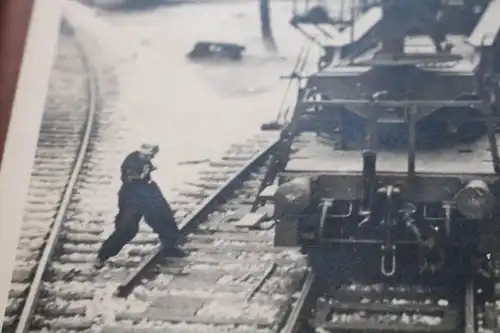 vier große alte Fotos - Eisenbahngeschütz Alex  - Wehrmacht - selten ?