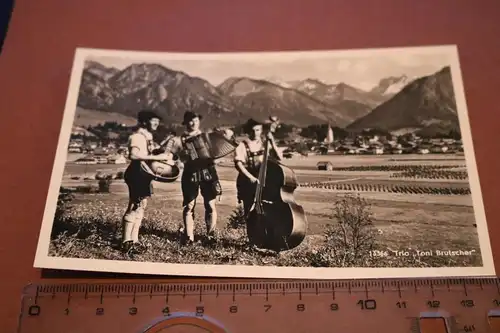 alte Karte-  Musikgruppe - Trio Toni Brutscher - Oberstdorf - 60er Jahre ?