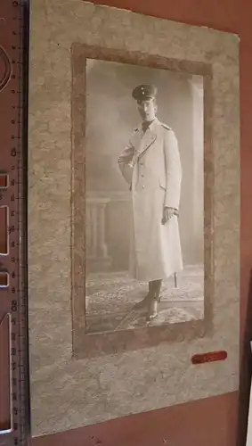 tolles altes Foto - Portrait eines Soldaten im Mantel - Fürth i.B.