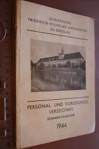 altes Buch - Schlesische Friedrich Wilhelms Universität zu Breslau - Verzeichnis