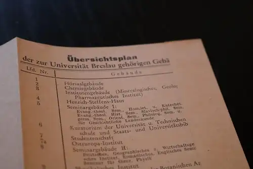 altes Buch - Schlesische Friedrich Wilhelms Universität zu Breslau - Verzeichnis