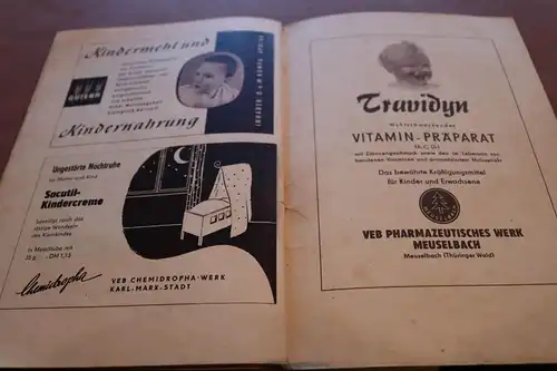altes Heft - Säuglingspflege  1959 VEB Verlag