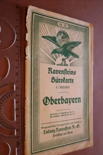 alte Ravensteins Bürokarte Nr. 50 - 1:300.000 Oberbayern 30-40er Jahre ?