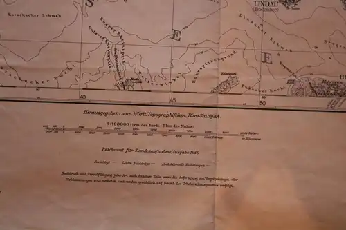 alte Karte  Deutsches Reich  660 Lindau und Umgebung 1932