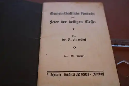 altes Guardini  Meßandacht Heft ?  1920