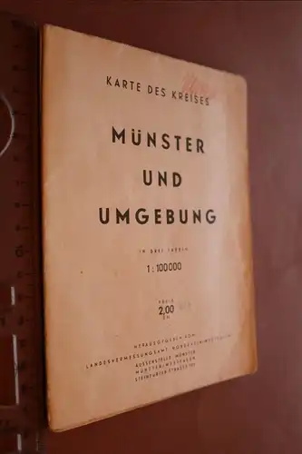 alte topographische Karte - Münster und Umgebung  50-60er Jahre ?