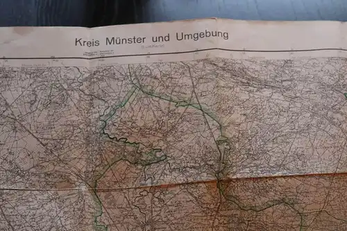 alte topographische Karte - Münster und Umgebung  50-60er Jahre ?