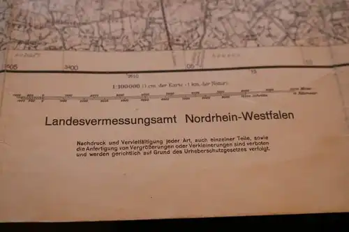 alte topographische Karte - Münster und Umgebung  50-60er Jahre ?