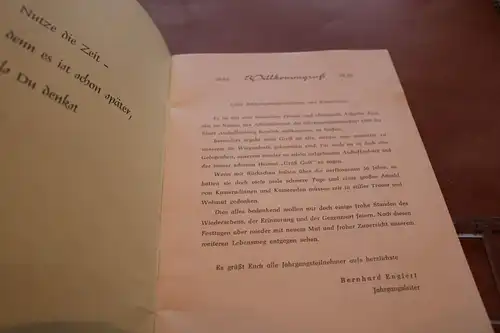 altes Heft - Festschrift Schülertreffen Jahrgang 1909  Aschaffenburg 1959