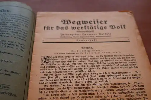 altes Heft - Wegweiser für das werktätige Volk - Tirpitz Sonderdruck 1918 ?