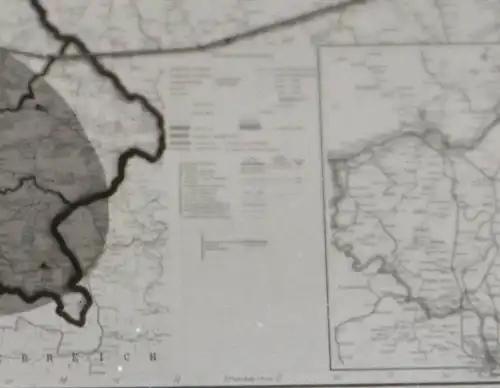 zwei alte Glasnegative Karte Deutsches Reich Rundfunk-Empfang Stand 1935