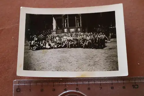 altes Gruppenfoto Pimpfe, Jugend und Mädels - KLV Lager Forelle Tresenburg