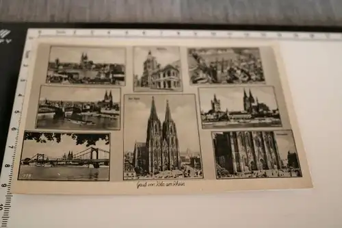 tolle alte Karte - Ansichten von Köln am Rhein -  Alter ?
