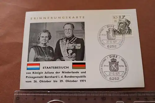 Sonderpostkarte Königin Juliana und Prinz Bernhard der Niederlande 1971