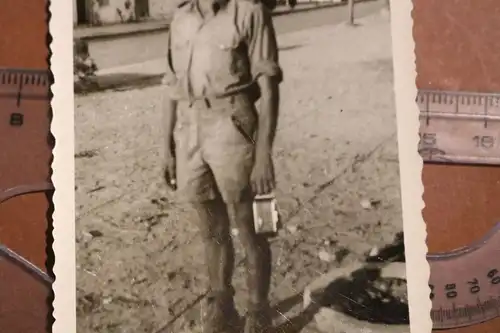 tolles altes Foto - Portrait eines Soldaten Afrika ?? DAK ?