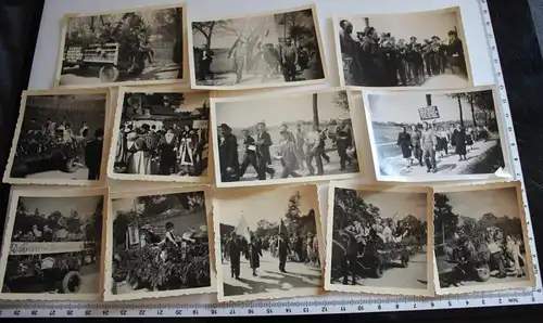12 tolle alte Fotos - 1. Mai Festumzug 1952 - Olbernhau 