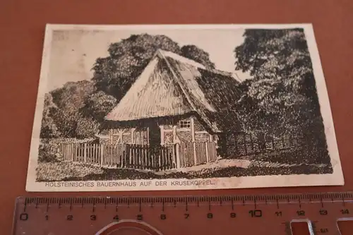 tolle alte Karte - holsteinisches Bauernhaus auf der Krusekoppel
