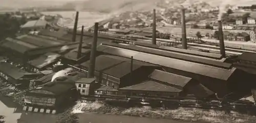 zwei tolle alte Fotos - Niederschelderhütte  - Ort - Fabriken  30er Jahre