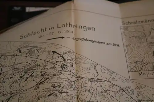 alte dünne Karte Schlacht um Lothringen 1914, Riga usw . Beilage ????