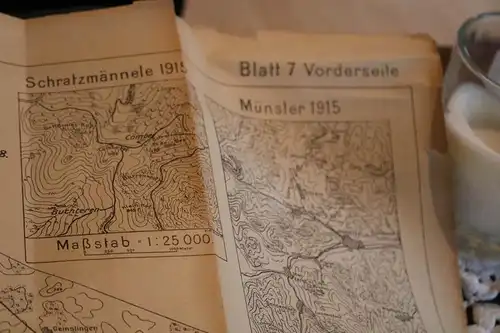 alte dünne Karte Schlacht um Lothringen 1914, Riga usw . Beilage ???? 