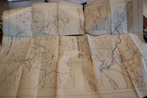 alte dünne Karte Schlacht um Lothringen 1914, Riga usw . Beilage ???? 