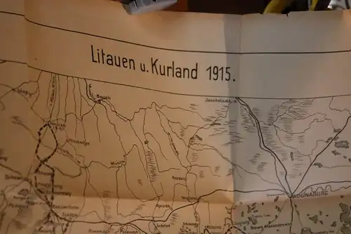 alte dünne Karte Schlacht um Lothringen 1914, Riga usw . Beilage ???? 