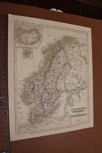 toller alter Stich - Schweden, Norwegen und Dänemark 1850-1900 