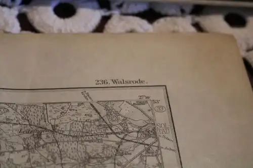 tolle alte Landkarte - Umdruckausgabe Nr. 236 Walsrode  1901