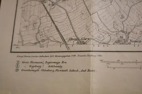 tolle alte Landkarte - Raum Warder - Schleswig - Nr. 659  - 1912