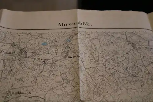 tolle alte Landkarte - Raum Ahrensbök - Schleswig -  Nr. 576  - 1879