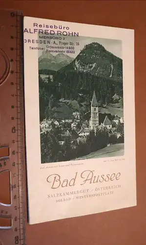 toller alter Werbeflyer Bad Aussee Salzkammergut - Österreich