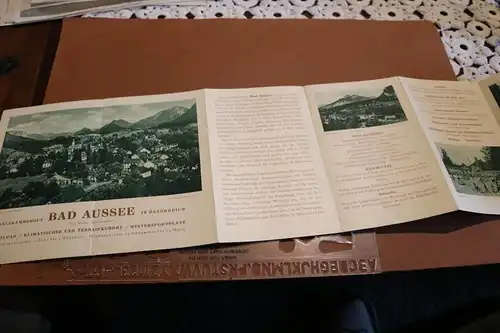 toller alter Werbeflyer Bad Aussee Salzkammergut - Österreich 