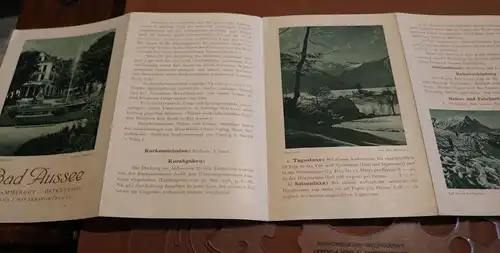 toller alter Werbeflyer Bad Aussee Salzkammergut - Österreich 