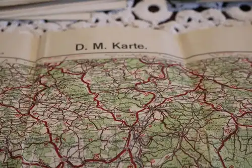 tolle alte D.M. Landkarte - Raum Cassel, Kassel  1926