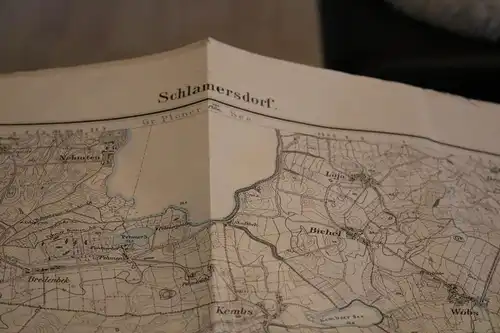 tolle alte Landkarte - Raum Schlamersdorf - Schleswig -  Nr. 575  - 1879