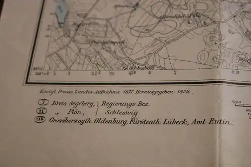 tolle alte Landkarte - Raum Schlamersdorf - Schleswig -  Nr. 575  - 1879