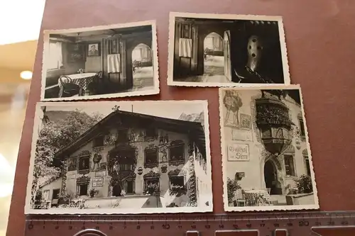 drei tolle alte Fotos und Ansichtskarte Gasthof zum Stern - Oetz Tirol 1942