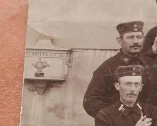 tolles altes Gruppenfoto - Soldaten 31 Inf. Regt. ?  Kragenspiegel 31