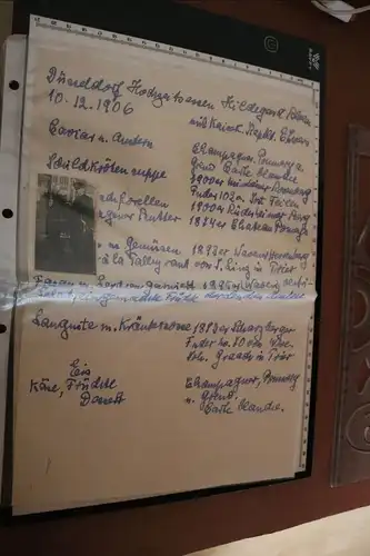 tolle alte Menükarte handgeschrieben Hochzeitsessen 1906 + Foto Offizier Marine