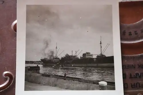 tolles altes Foto Frau dänisches Frachtschiff ?? Louisiana Danmark 