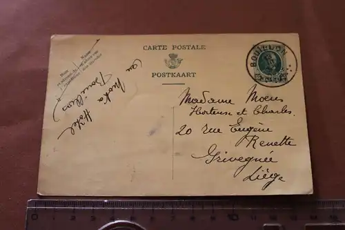 alte Ganzsache Postkarte - Belgien 35 C 1929 