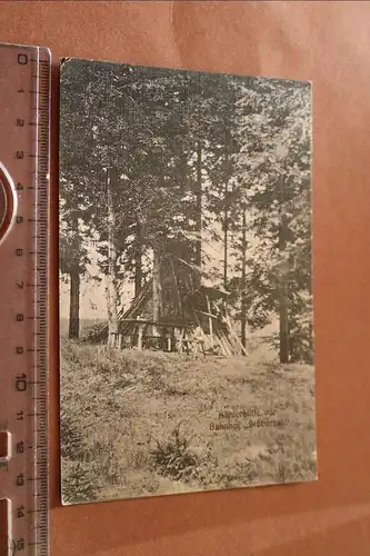tolle alte Karte - Köhlerhütte vor dem Bahnhof Stöberhai  Südharz ?  20er Jahre