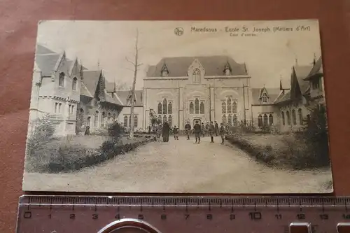 tolle alte Karte - Maredsous  Ecole St. Joseph  1910-20 ???