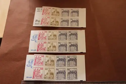 drei alte Markenheftchen Briefmarken, eins aus Berlin VK 2 DM