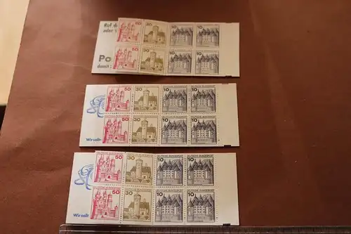 drei alte Markenheftchen Briefmarken, eins aus Berlin VK 2 DM 