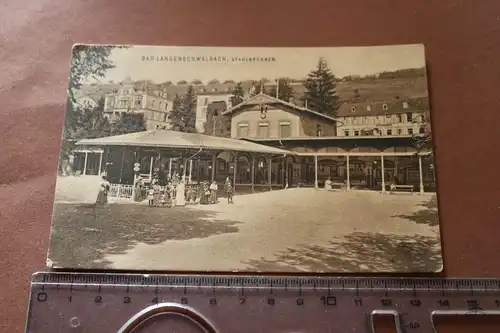 tolle alte Karte - Bad Langenschwalbach - Stahlbrunnen 1917
