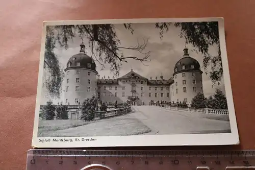 tolle alte Karte -  Schloß Moritzburg  Kreis Dresden - 1956